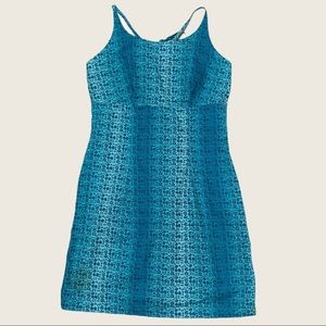 Y2K 90s floral blue ombré strappy dress